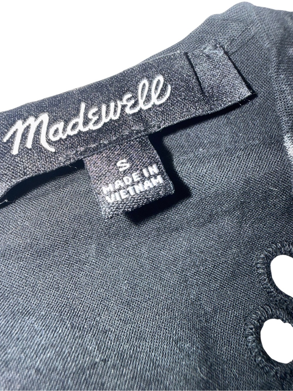 Madewell Black Eyelet Flutter-Sleeve Blouse - Kids - Picture 3 of 5